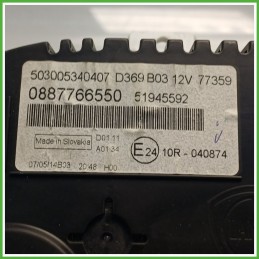 Quadro strumenti contachilometri tachimetro 503005340407 FIAT PANDA 33 0.9 Turbo 52077801