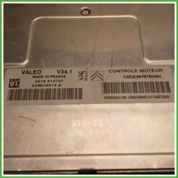 Centralina Motore Iniezione ECU VALEO V29010314A PEUGEOT 207 1.4 8V 54kw 1943XQ 2009 2011