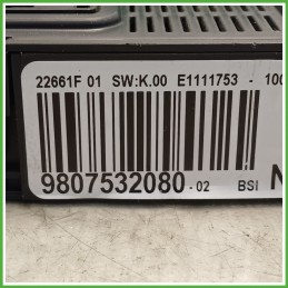 Body Computer Centralina Modulo BCM BSI VALEO 50548591 PEUGEOT 208 9807532080 2015 2020