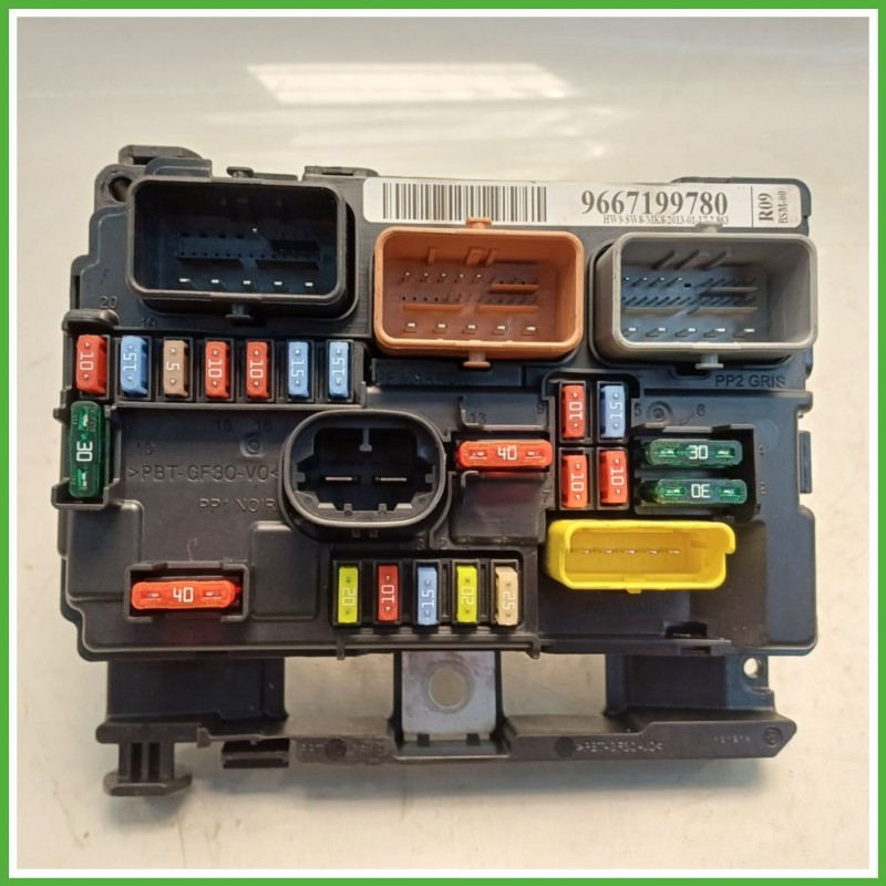 Body Computer Centralina Modulo BCM BSI VALEO R09 PEUGEOT 207 1.4 8V 9667199780 2009 2011