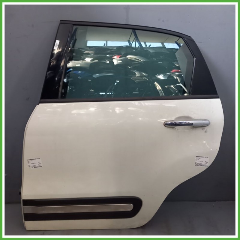 Porta Portiera Sportello Posteriore Sinistra SX BIANCO BIANCO VR 268 A FIAT 500L 73 Monovolume 2012 2018 Originale Usato
