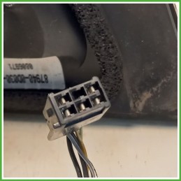 Specchio Specchietto Retrovisore Sinistro SX NERO TOYOTA YARIS FRP 2001 2005 Originale Usato