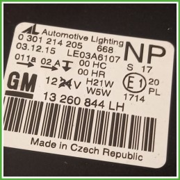 Faro Fanale Proiettore Anteriore Sinistro SX AUTOMOTIVE LIGHTING 0301214205 OPEL ZAFIRA A05 93192443 Usato