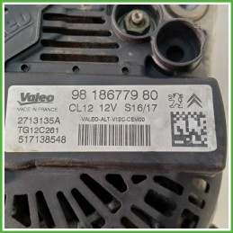 Alternatore VALEO TG12C261 PEUGEOT 208 9818677980