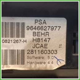 Comandi Clima AC Riscaldamento Condizionatore BEHR NS0821267-H PEUGEOT 307 1.6 16V 9646627977 2005 2008