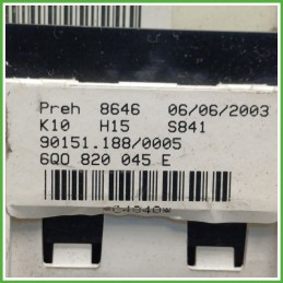 Comandi Clima AC Riscaldamento Condizionatore PREH 8646 VOLKSWAGEN POLO 9N 1.4 TDI 6Q0819045AA 2001 2005