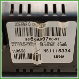 Display Indicatore Multifunzionale PEUGEOT 308 1.6 16V 9822637880 2007 2014 JOHNSON CONTROLS NS1115334