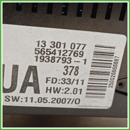 Display Indicatore Multifunzionale OPEL ZAFIRA A05 1.6 16V Turbo 13373982 2005 2010 JOHNSON CONTROLS 1938793-1