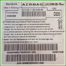 Centralina Airbag CONTINENTAL 53284388 ALFA ROMEO MiTo X6 1.4 50518368 2008 2011