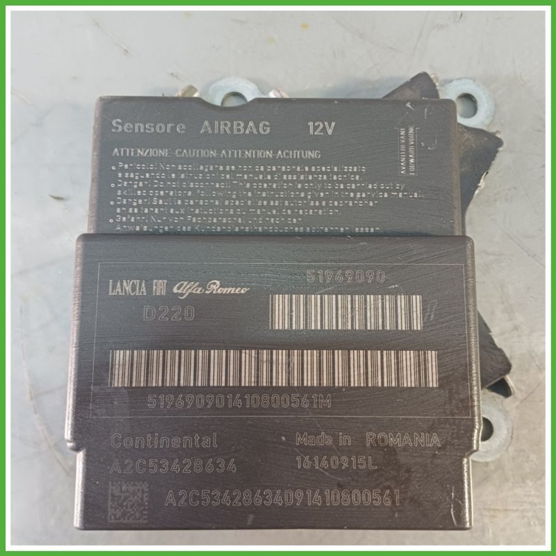 Centralina Airbag CONTINENTAL A2C53428634 FIAT 500L 73 1.3 MJT 51969090 2012 2018