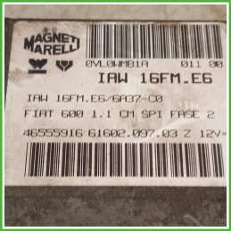 Centralina Motore Iniezione ECU MAGNETI MARELLI IAW16FM.E6 FIAT SEICENTO 1E 1.1 40kw 46555916 1998 2005