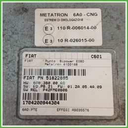 Centralina Motore Iniezione GAS METATRON 4100148 FIAT PUNTO CLASSIC 2U 1.2 44kw 51822895 2007 2011