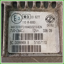 Centralina Motore Iniezione ECU MAGNETI MARELLI IAW5SF8.P2 FIAT PUNTO EVO 3J 1.4 57kw 51857110 2009 2013
