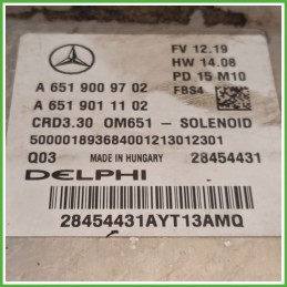 Centralina Motore Iniezione ECU DELPHI 28454431 MERCEDES-BENZ Classe GLA X156 130kw A6519009702 2014 2017