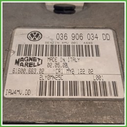 Centralina Motore Iniezione ECU MAGNETI MARELLI IAW4MV.DD VOLKSWAGEN POLO 9N 1.4 16V 55kw 036906034DD 2001 2005