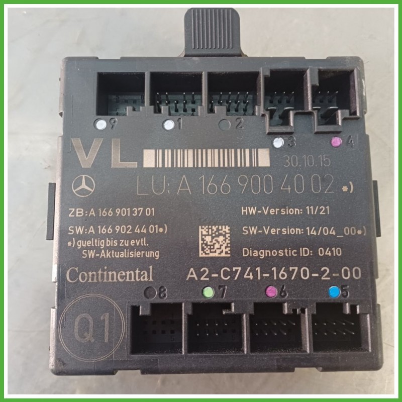 Centralina Confort Abitacolo CONTINENTAL A2-C741-1670-2-00 MERCEDES-BENZ Classe GLA X156 A1669004002 2014 2017