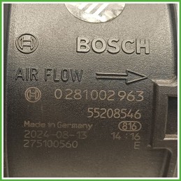 Debimetro Misuratore Massa Aria BOSCH 0281002963 FIAT FIORINO 3N 1.3 MJT 51792707 2007 2016