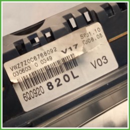 Quadro strumenti contachilometri tachimetro VDO 110.080.125.015A VOLKSWAGEN POLO 9N 1.4 TDI 6Q0920802HX001