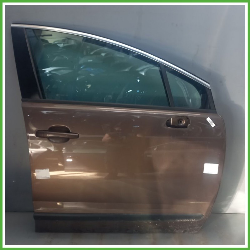 Porta Portiera Sportello Anteriore Destra DX MARRONE KCM RICH OAK PEUGEOT 3008 SUV 2016 2019 Originale Usato