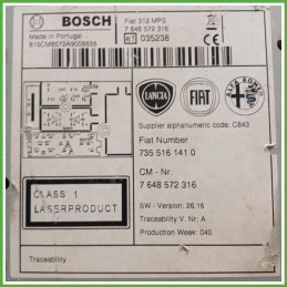 Autoradio FIAT 500 3P 1.2 735585258 2007 2015 BOSCH 815CM