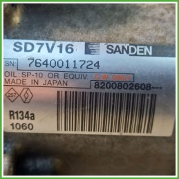 Compressore Clima AC Aria Condizionata SANDEN SD7V16 DACIA LOGAN 926000097R