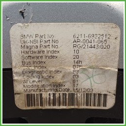 Quadro strumenti contachilometri tachimetro MAGNA RG/21443/020 MINI MINI R50/R53 1.6 16V 62116936294