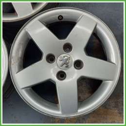 Cerchio Singolo in Lega PEUGEOT 207 (dal 04/2006 al 06/2009) 15 pollici 15" 6.0J 4x108 ET 23 originale usato al pz