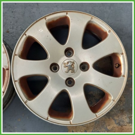 Cerchio Singolo in Lega PEUGEOT 307 (dal 04/2001 al 12/2006) 15 pollici 15" 6.0J 4x108 ET 27 originale usato al pz