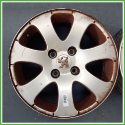 Cerchio Singolo in Lega PEUGEOT 307 (dal 04/2001 al 12/2006) 15 pollici 15" 6.0J 4x108 ET 27 originale usato al pz