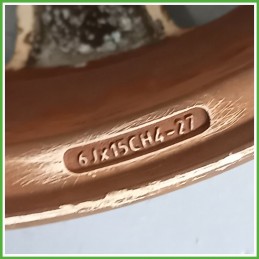 Cerchio Singolo in Lega PEUGEOT 307 (dal 04/2001 al 12/2006) 15 pollici 15" 6.0J 4x108 ET 27 originale usato al pz