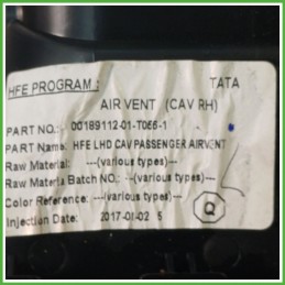 Bocchetta Climatizzazione Anteriore Centrale RENAULT KADJAR 5 Porte 687500938R 2015 2018