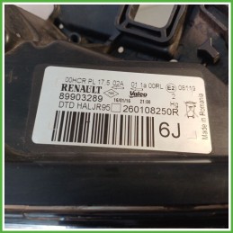 Faro Fanale Proiettore Anteriore Destro DX VALEO 89903289 RENAULT SCENIC 3a Serie 260108250R Usato