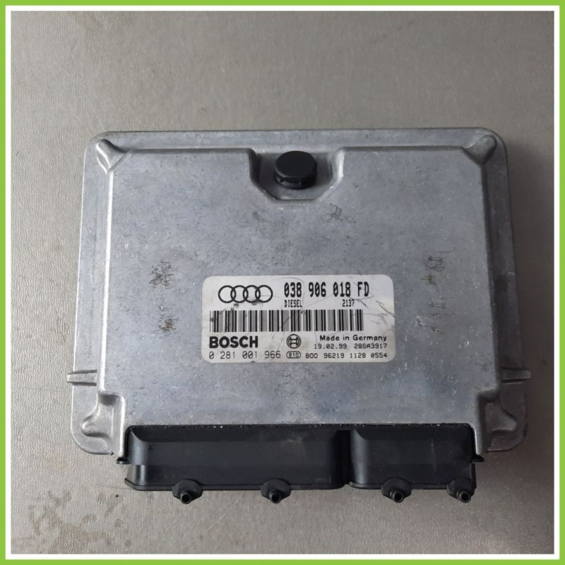 Centralina Motore Iniezione ECU BOSCH 0281001966 AUDI A4 8D 1.9 TDI 038906018FD Diesel 1994 2000