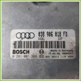 Centralina Motore Iniezione ECU BOSCH 0281001966 AUDI A4 8D 1.9 TDI 038906018FD Diesel 1994 2000