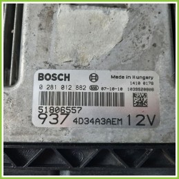 Centralina Motore Iniezione ECU BOSCH 0281012882 ALFA ROMEO 147 W8 1.9 JTDDISTINCTIVE 51806557 Diesel 2004 2011