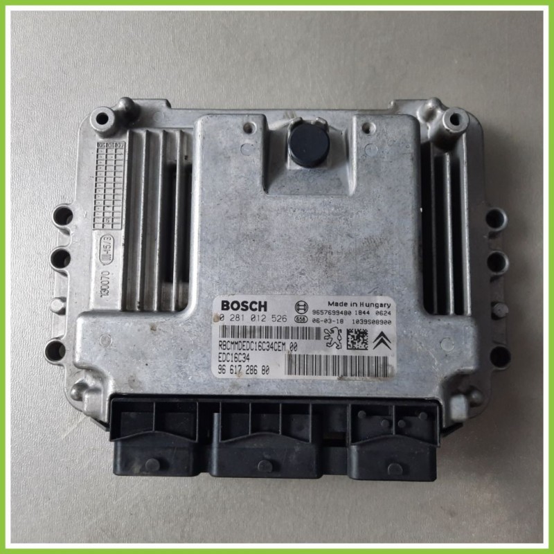 Centralina Motore Iniezione ECU BOSCH 0281012526 PEUGEOT 207 1.4 HDI 9661728680 Diesel 2006 2009