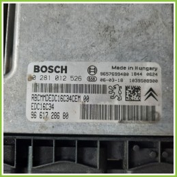 Centralina Motore Iniezione ECU BOSCH 0281012526 PEUGEOT 207 1.4 HDI 9661728680 Diesel 2006 2009