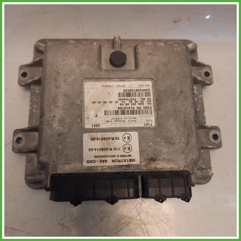 Centralina Motore Iniezione GAS Metatron 110R00601400 Fiat Punto 2 Serie 1.2 Natural power 51815709 Benzina Metano 2003-2009