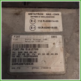 Centralina Motore Iniezione GAS Metatron 110R00601400 Fiat Punto 2 Serie 1.2 Natural power 51815709 Benzina Metano 2003-2009