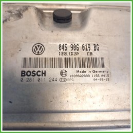 Centralina Motore Iniezione ECU Bosch 0281011244 Seat Ibiza IV 6L1 1.4 TDi 12v. 045906019BB Gasolio 2002-2008