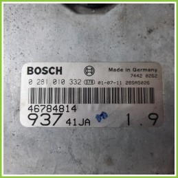 Centralina Motore Iniezione ECU BOSCH 0281010332 ALFA ROMEO 147 W8 1.9 JTD DISTINCT. 46784814 Diesel 2000 2006