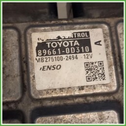 Centralina Motore Iniezione ECU Denso MB275100 Toyota Yaris France 2 Serie 1.3 VVTi 16v. 896610D310 Benzina 2005-2009