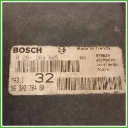 Centralina Motore Iniezione ECU Bosch 0261204625 Peugeot 106 2 Serie 1.0 1929Q0 Benzina 1996-2001