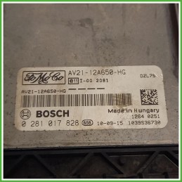 Centralina Motore Iniezione ECU Bosch AV2112A650HG Ford Fiesta 6 Serie 1.6 TDCi 1846927 Gasolio 2010-2012