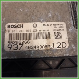 Centralina Motore Iniezione ECU Bosch 0281012965 Alfa Romeo 147 2 Serie 1.9 JTD Distinctive 55204755 Gasolio 2005-2010
