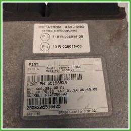 Centralina Motore Iniezione GAS Metatron 110R00601400 Fiat Punto 2 Serie 1.2 55196524 Benzina 2003-2009