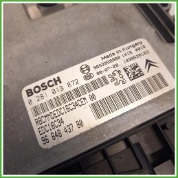 Centralina Motore Iniezione ECU Bosch 0281013872 Citroen Berlingo 3 Serie 1.6 HDi 16v. 1606919680 Gasolio 2008-2015