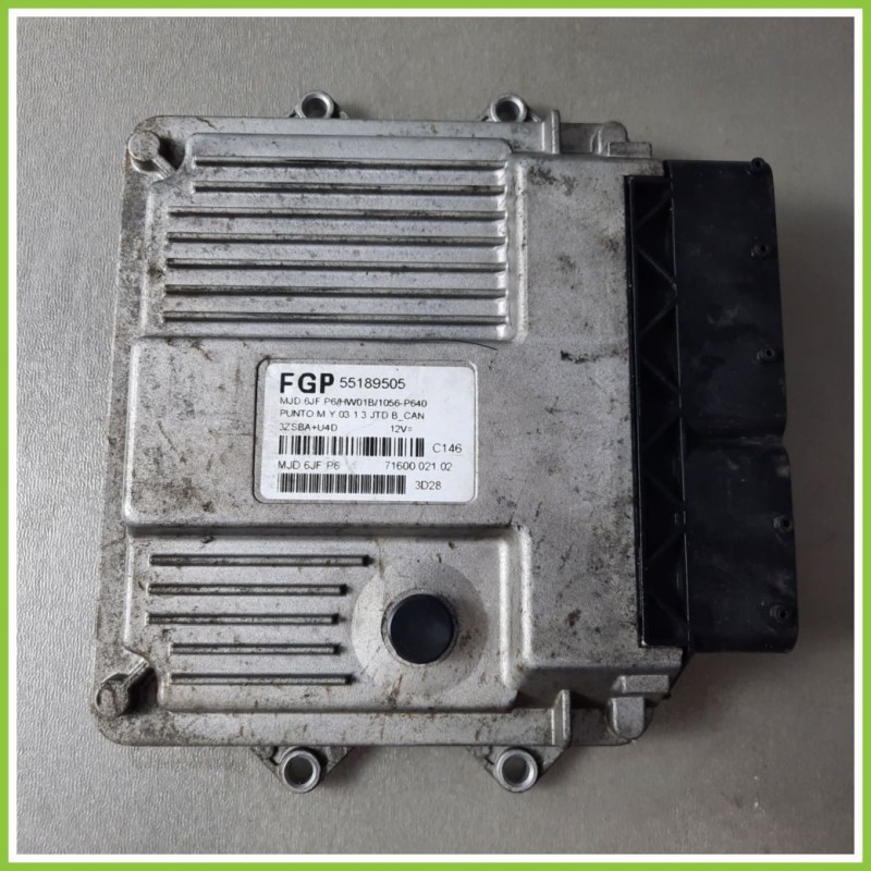 Centralina Motore Iniezione ECU MAGNETI MARELLI MJD6JF.P6 FIAT PUNTO 2U 1.3 MJT 16V 55189505 Diesel 2003 2007