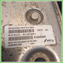 Centralina Motore Iniezione ECU Magneti Marelli MJD8F2I2 Lancia Musa 2 Serie 1.3 JTD Multijet 16v. 51904065 Gasolio 2011-2012