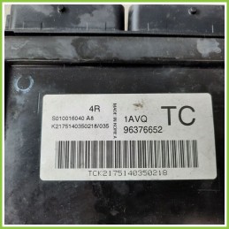 Centralina Motore Iniezione ECU DAEWOO 1AVQ CHEVROLET (DAEWOO) KALOS T200 1.2 96376652 Benzina 2002 2005